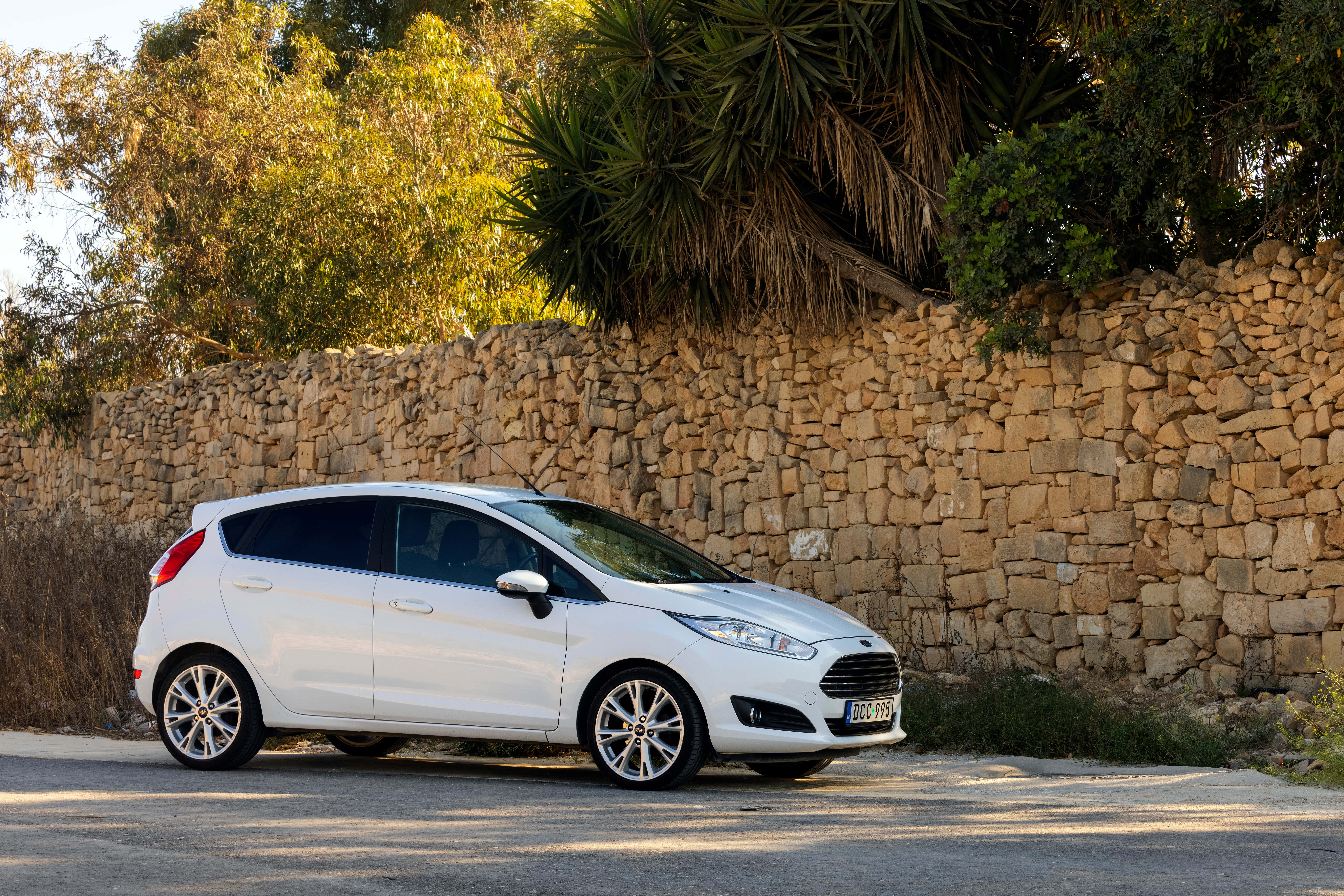 White Ford Fiesta