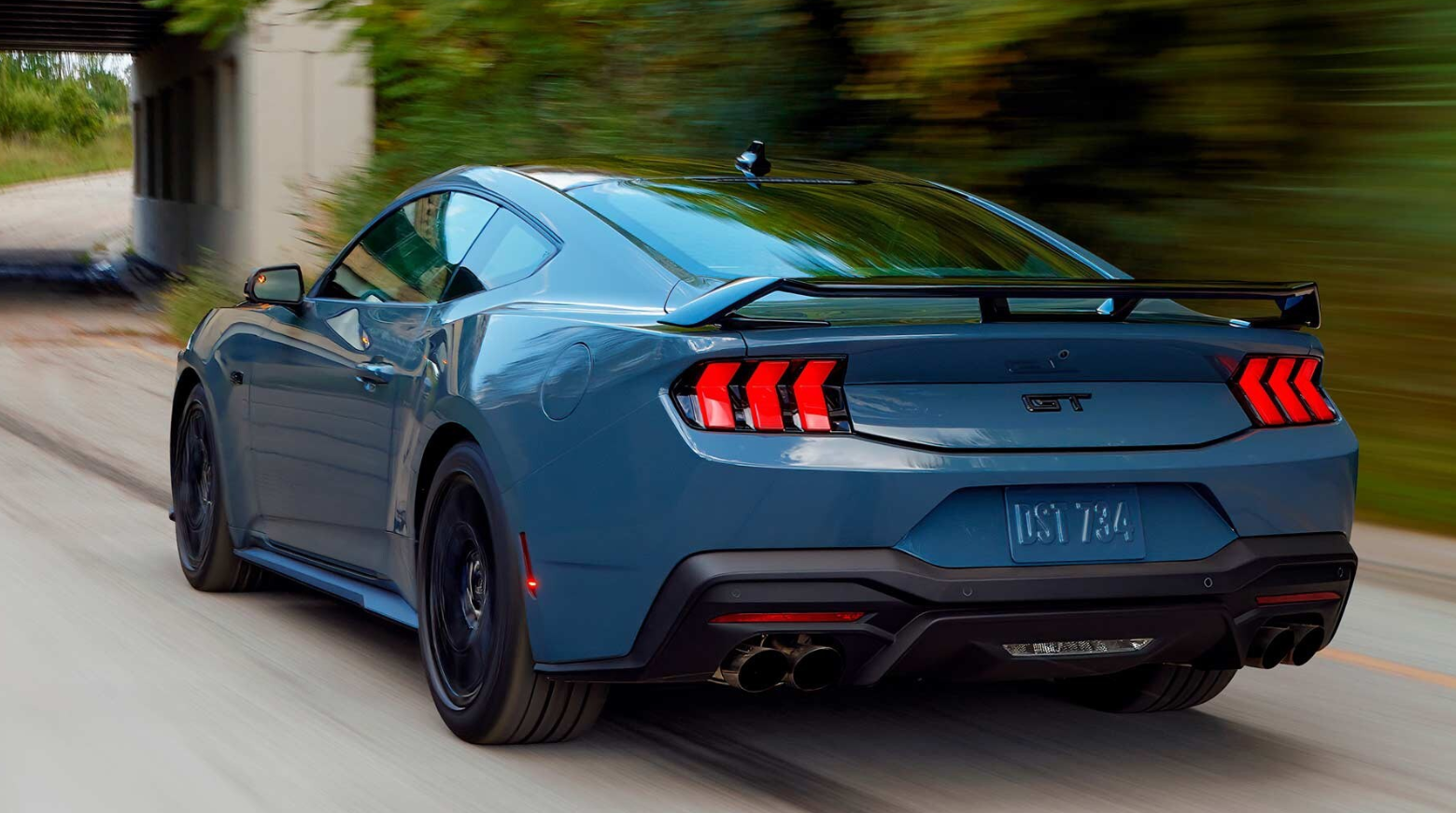Blue Ford Mustang GT