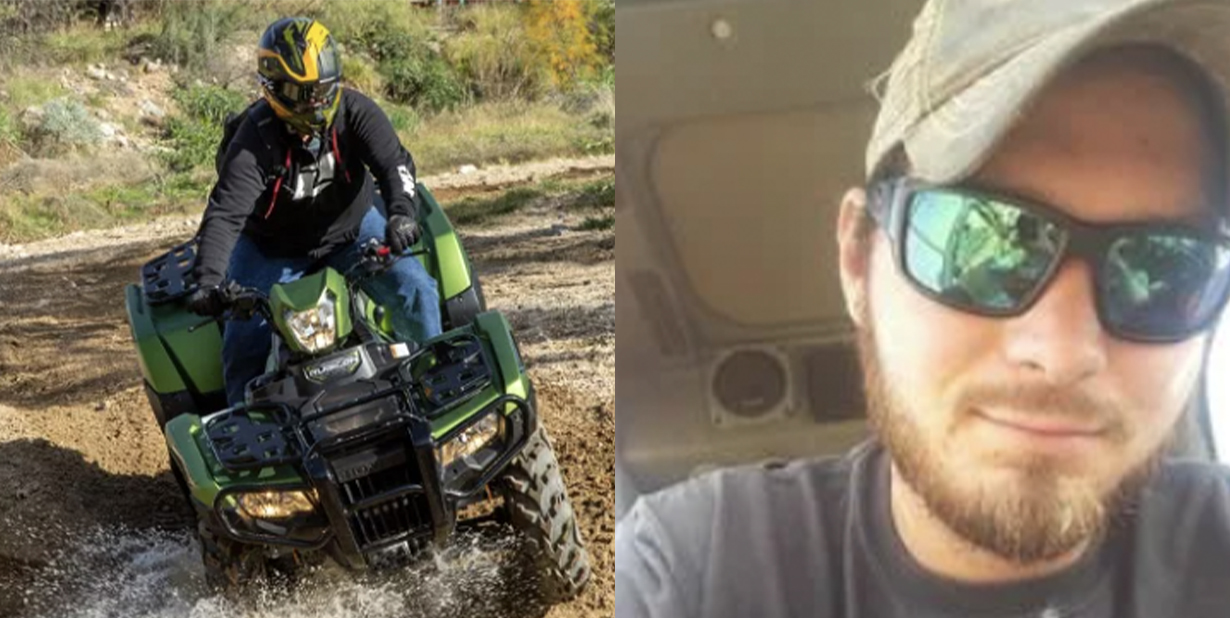 Honda and man selfie split image