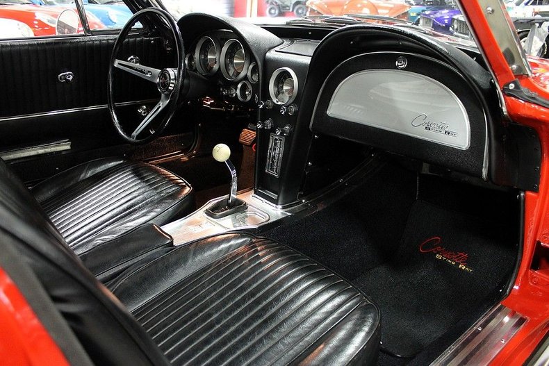 Interior of chevy corvette