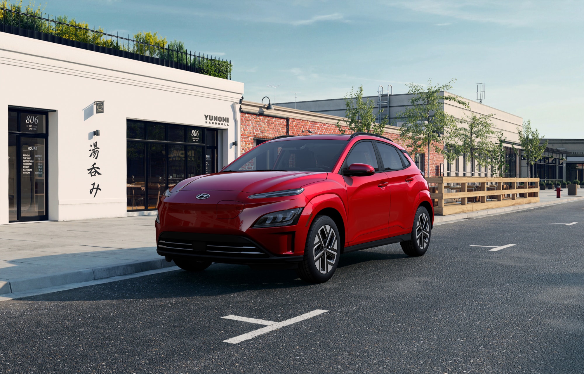 Red 2023 Hyundai Kona Electric