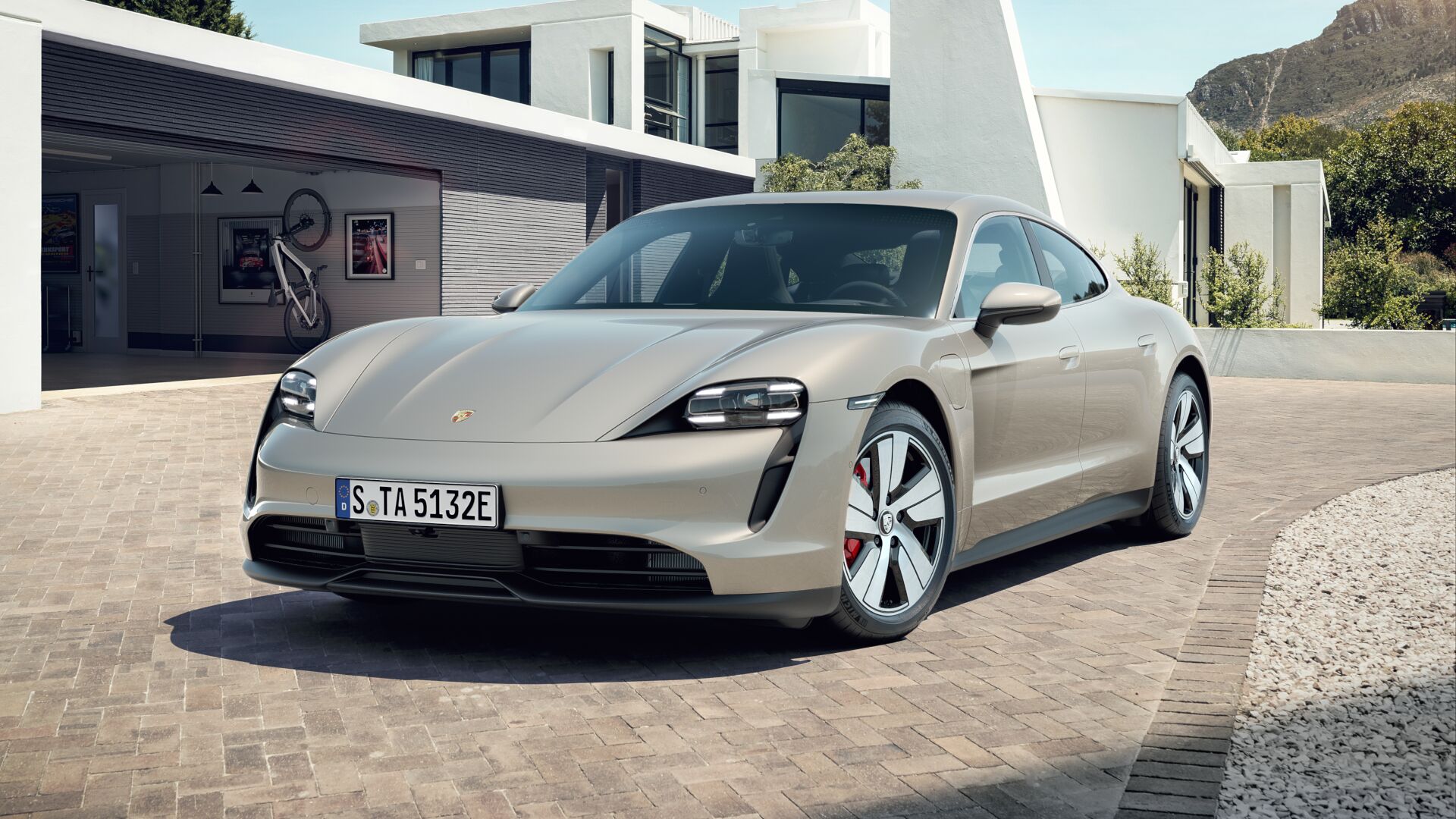 Beige 2023 Porsche Taycan Ev