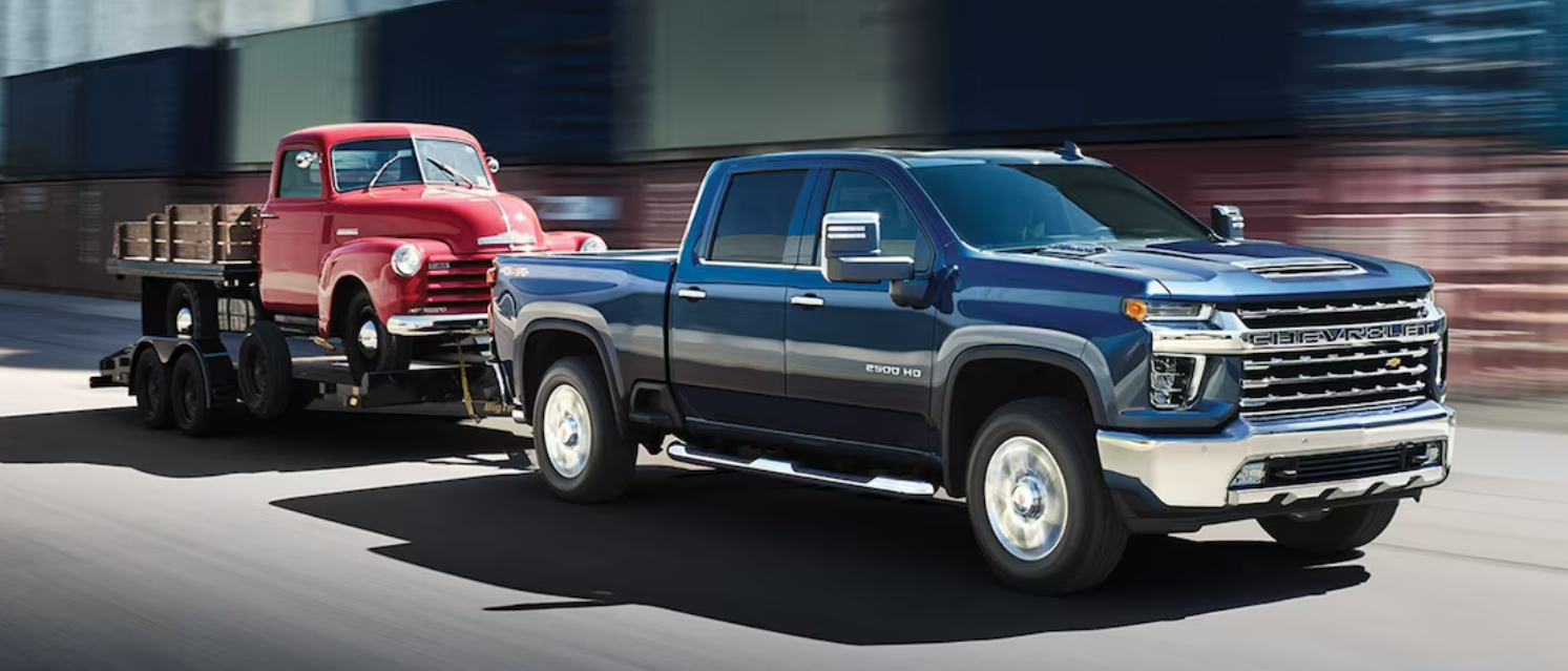 Blue Chevy Silverado 2500