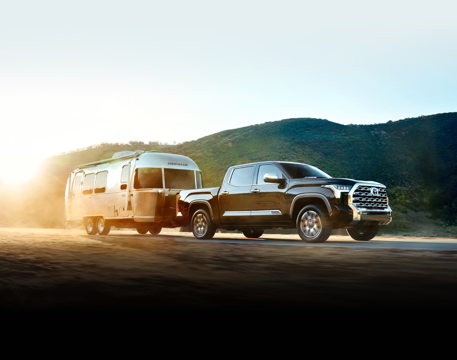 Toyota Tundra Trd Pro pulling an airstream