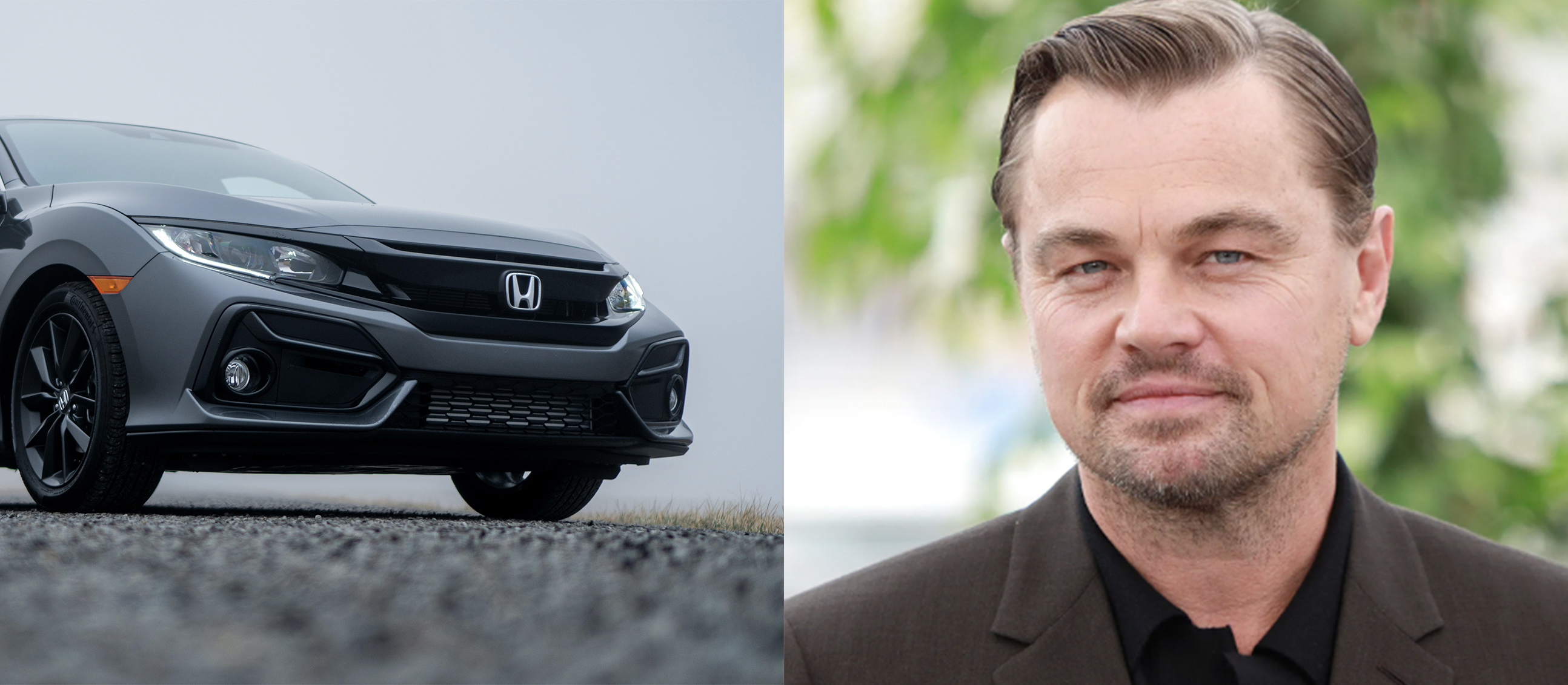 Honda and Leo D. split image