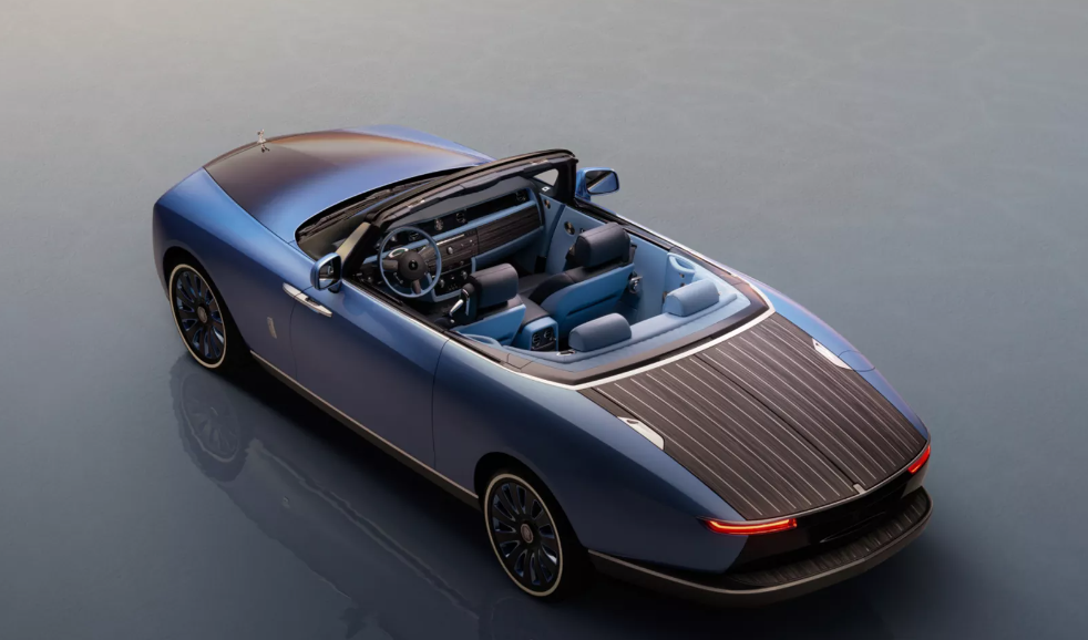 Blue Rolls Royce Boat Tail