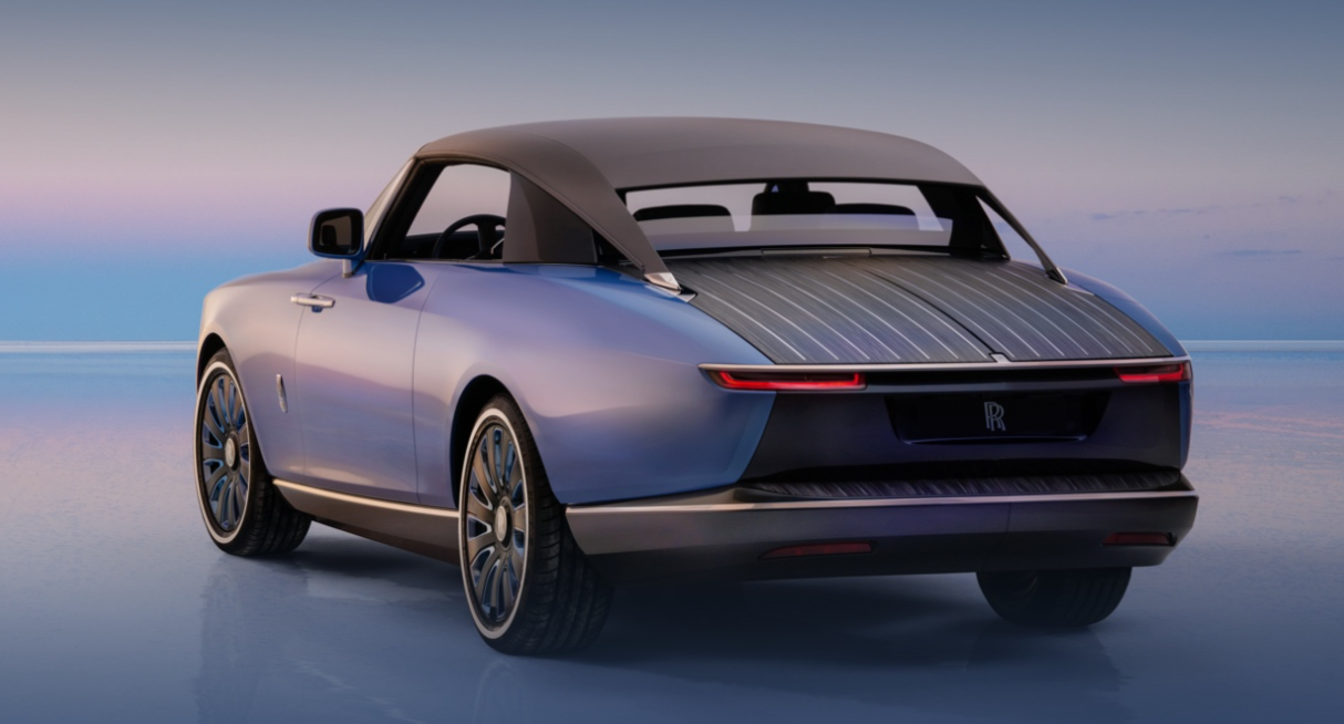 Blue Rolls Royce Boat Tail