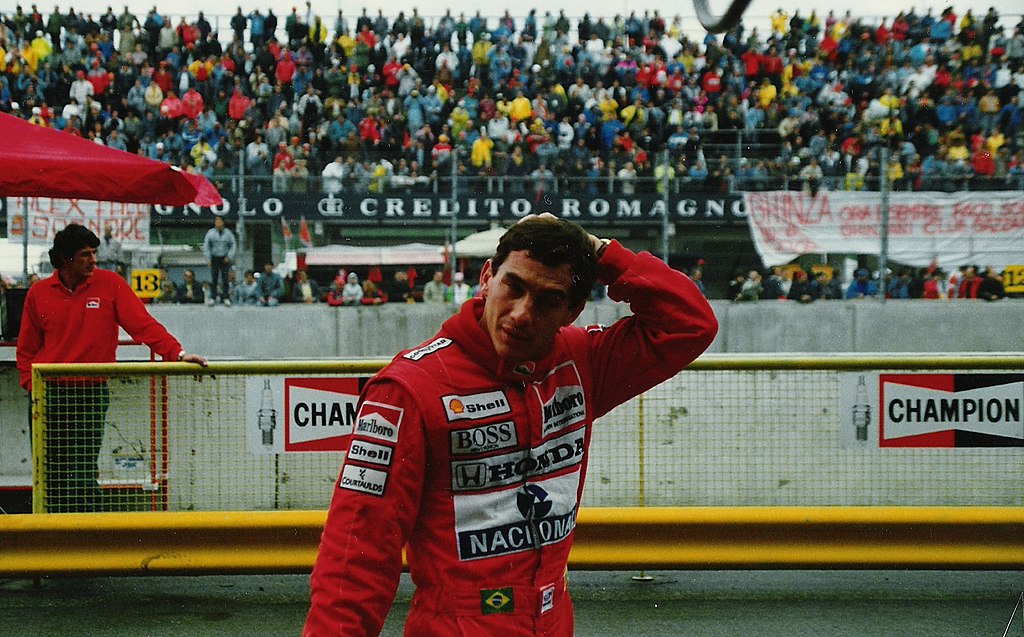 Ayrton Senna at San Marino/Imola Grand Prix in 1989.