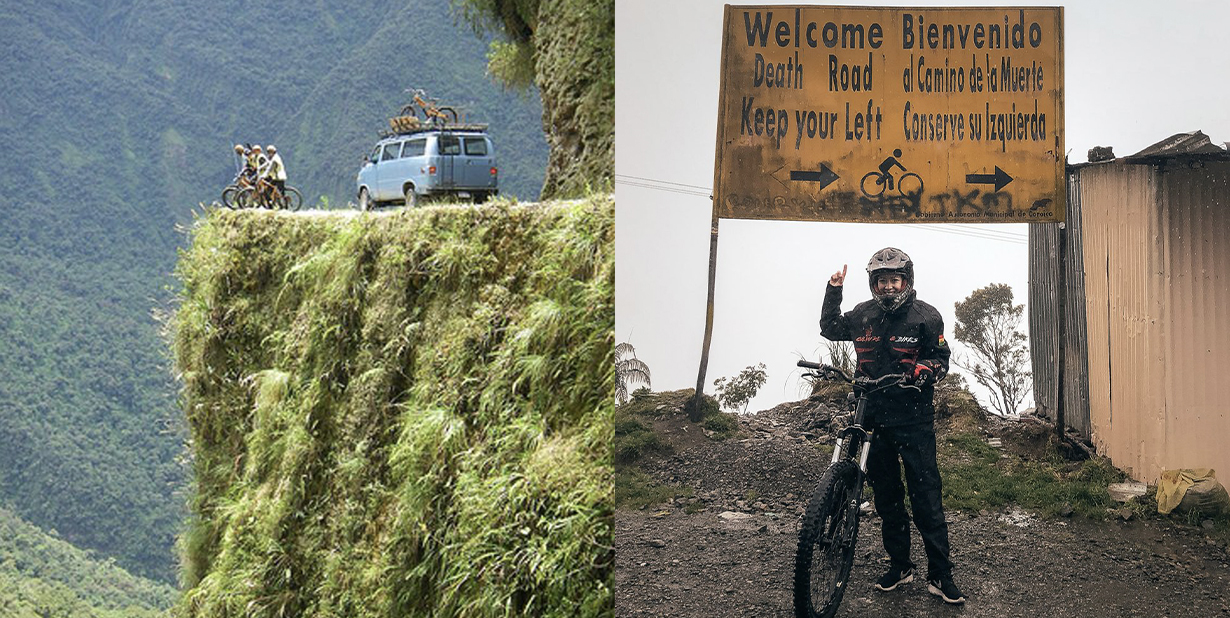 Death road split image