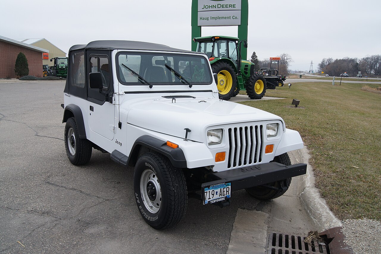 94 White Jeep Wrangler