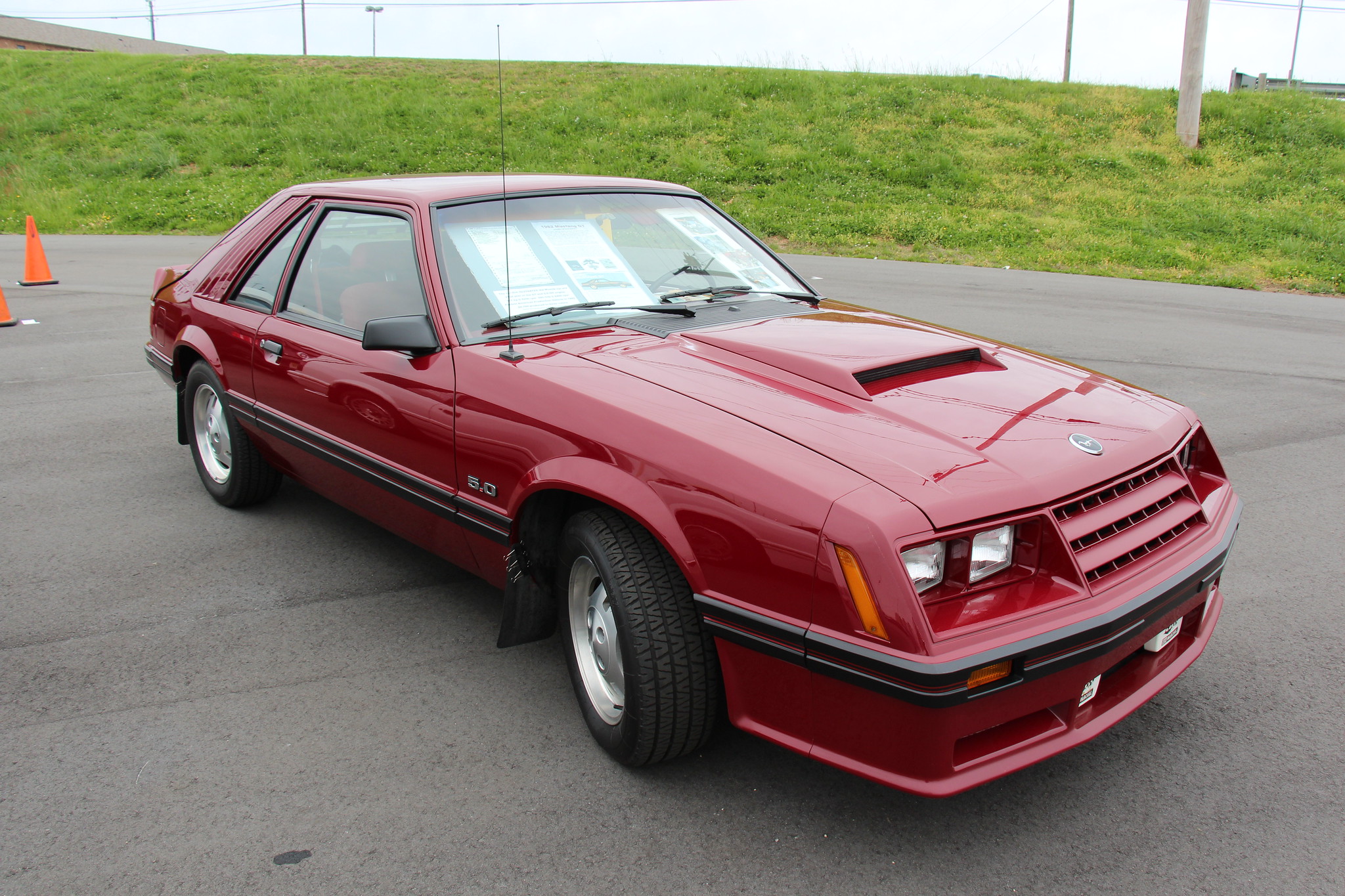 Image of red 1982 Ford Mustang