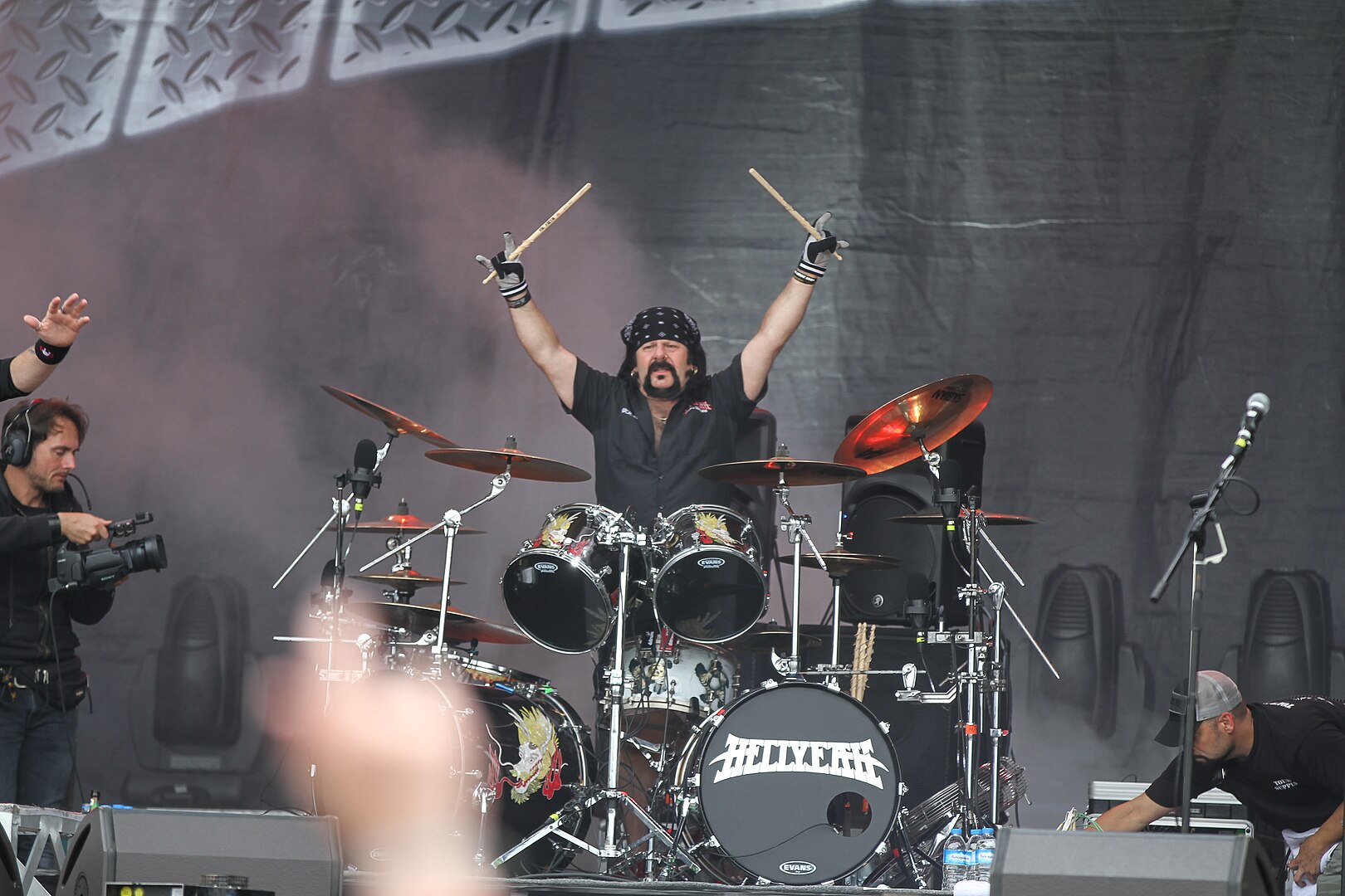 Vincent Paul Abbott performing on drums