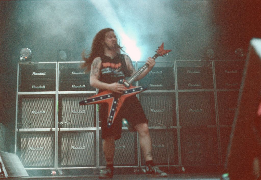 Dimebag Darrell in black outfit