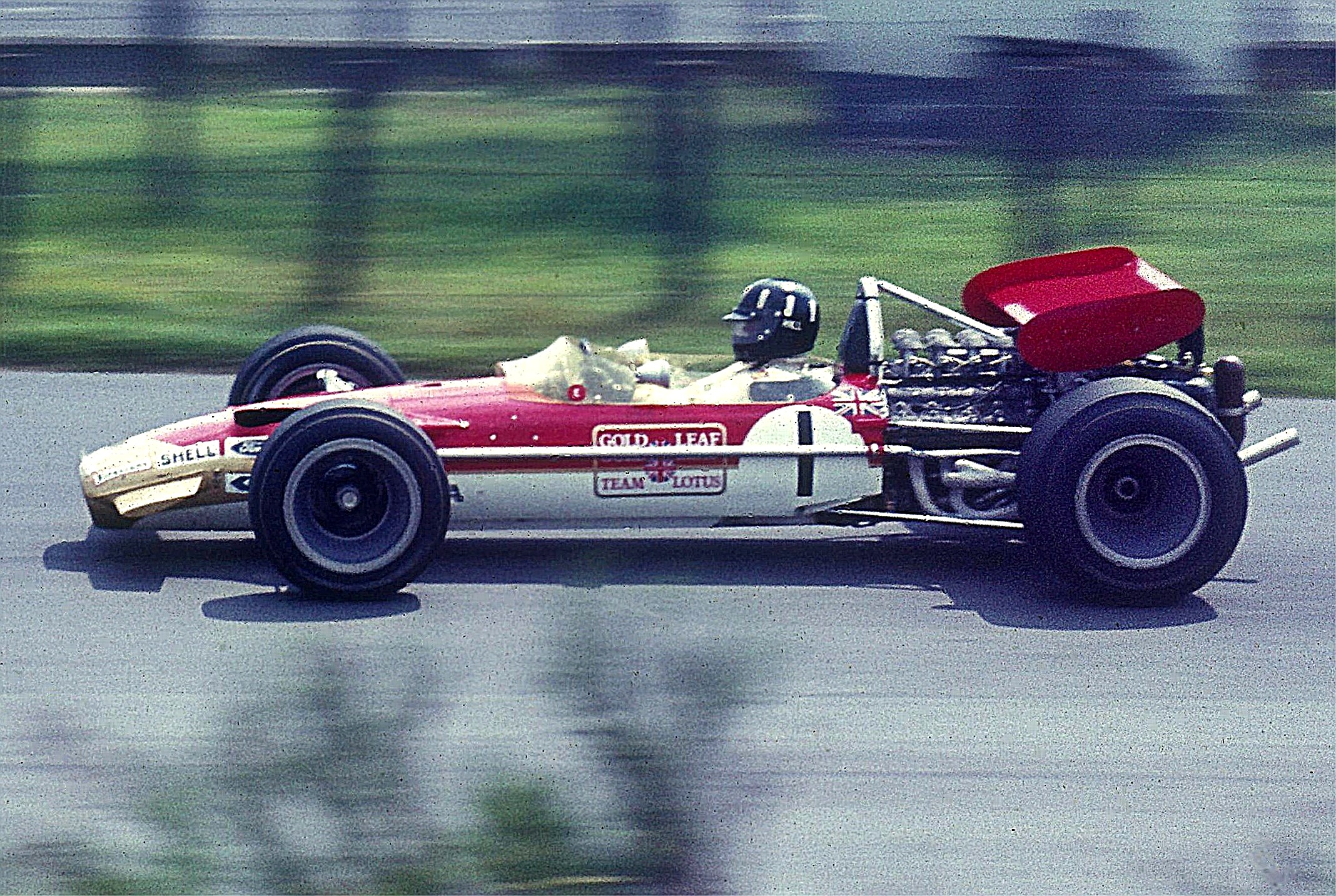 Lotus 49 at a race