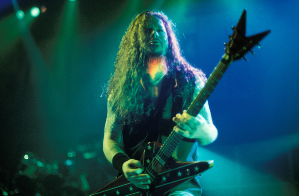 Photo of Dimebag DARRELL and PANTERA performing on stage