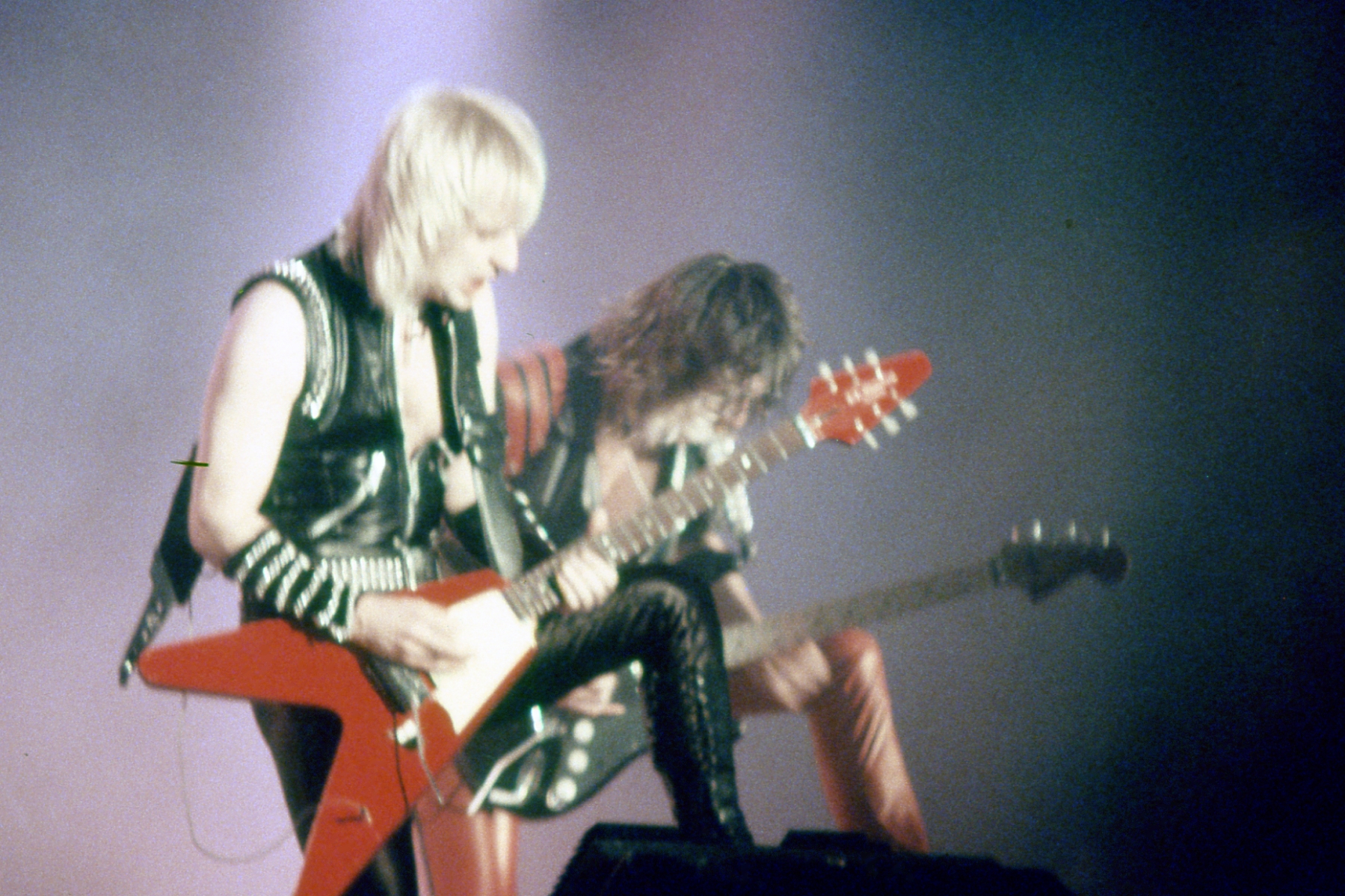 Judas Priest performing on stage