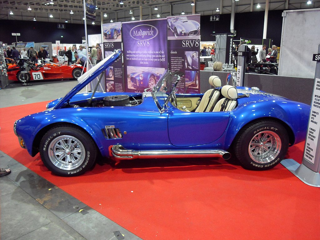 Close-up photo of a Shelby Cobra 427 Super Snake