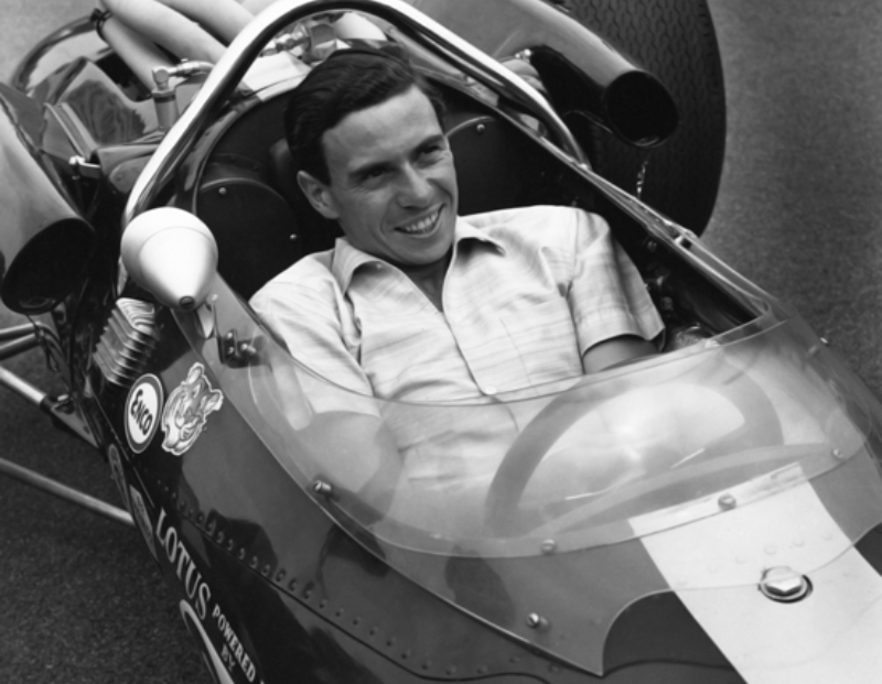 Jim Clark and the Lotus 38 race car