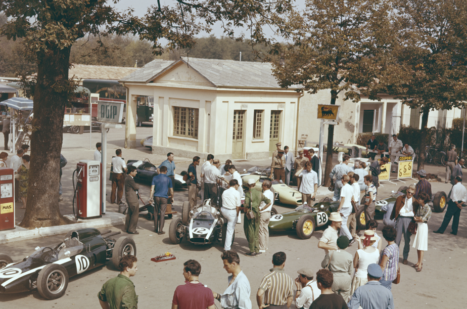 F1 cars before  the start of Italian Grand Prix 1961 at Monza