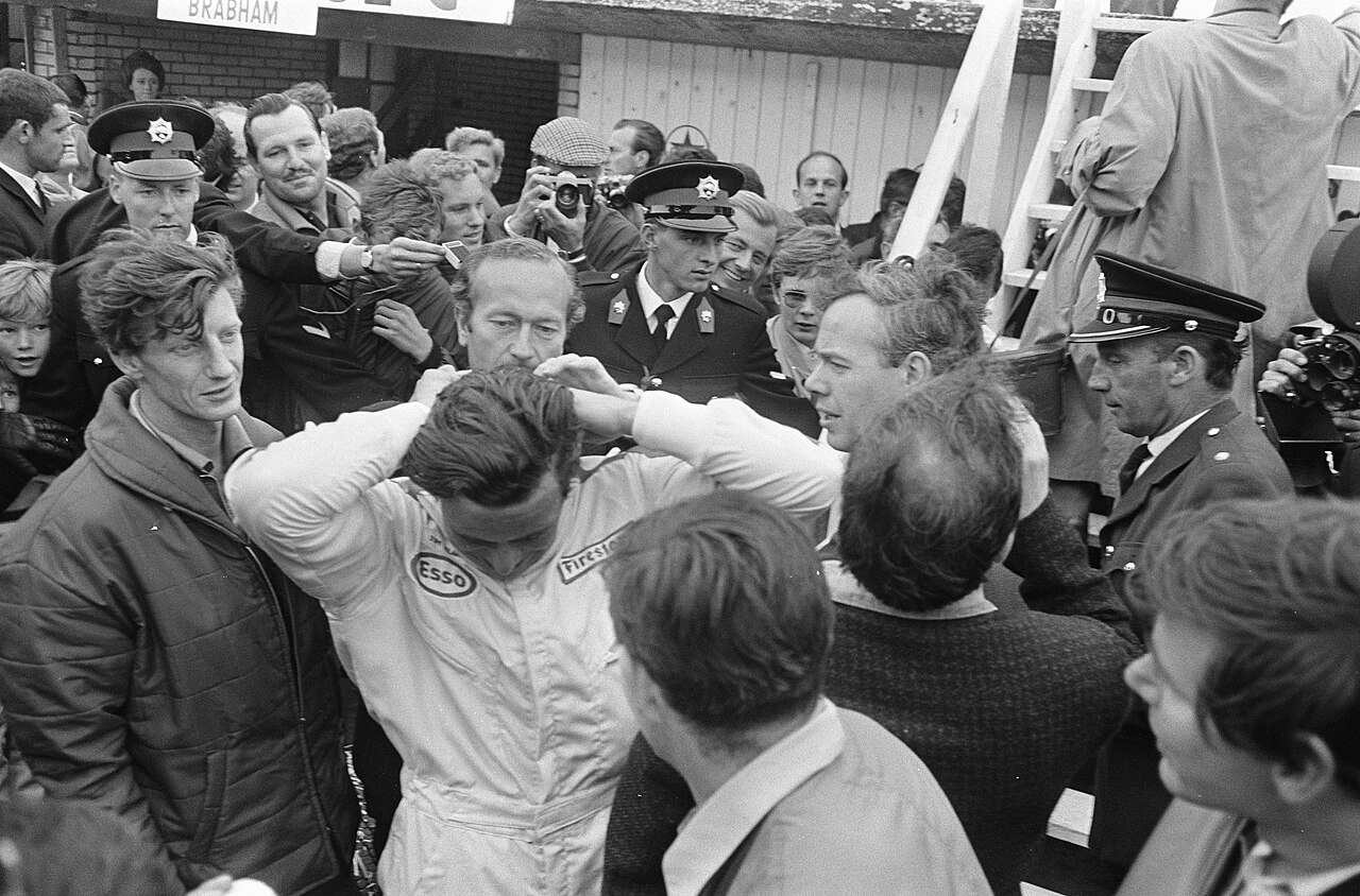 Jim Clark after the race