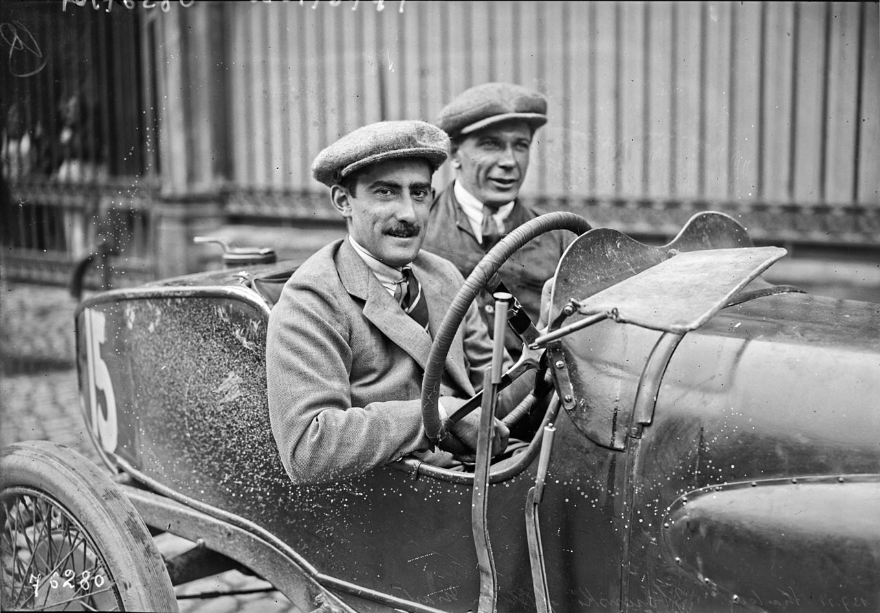 Louis Zborowski in his race car