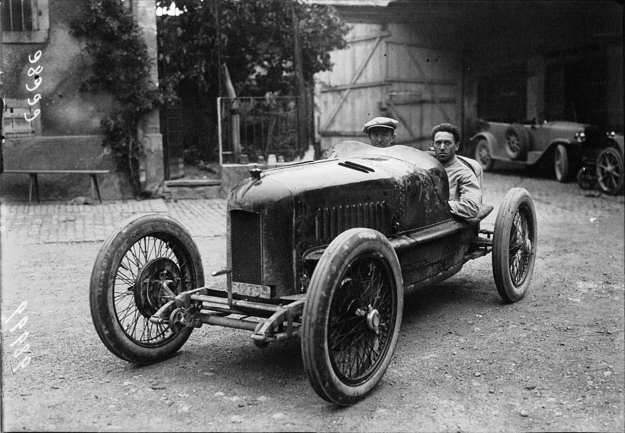 Pietro Bordino in a race car