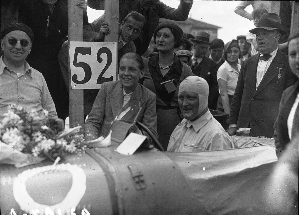 Stanisław Czaykowski in his racecar