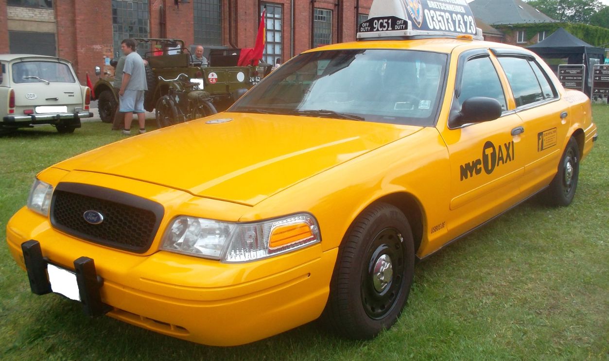 Yellow Taxi Ford Crown Victoria