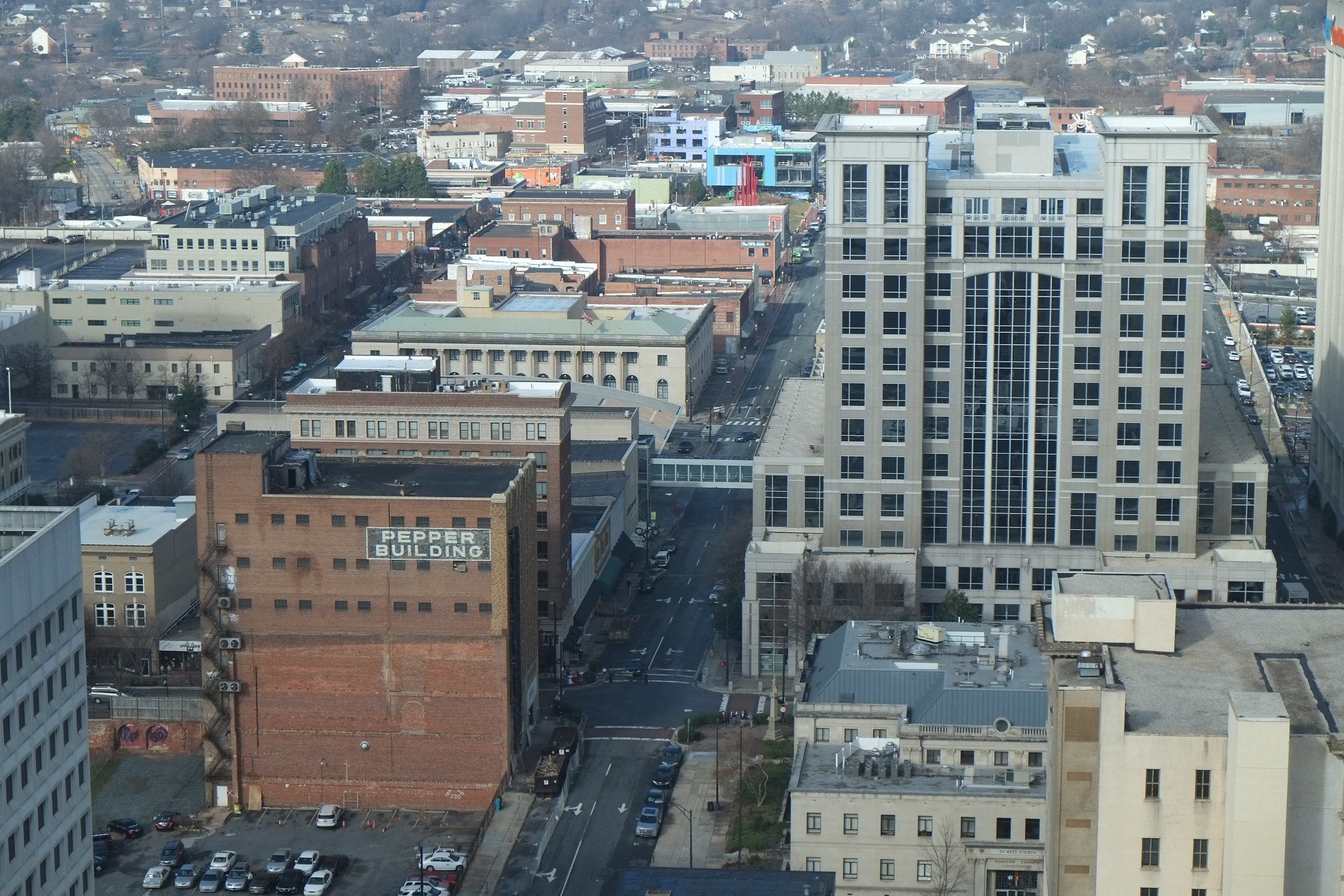 Aerial view of Winston-Salem, North Carolina
