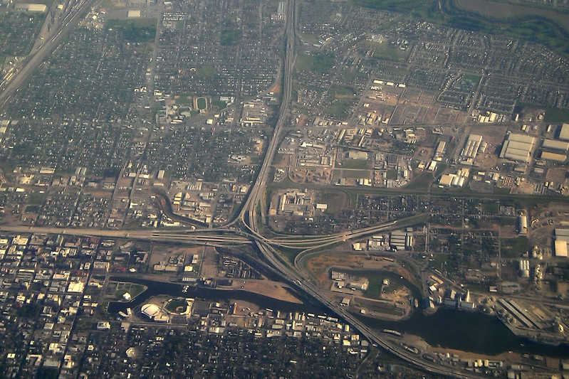 Aerial view of Stockton, California