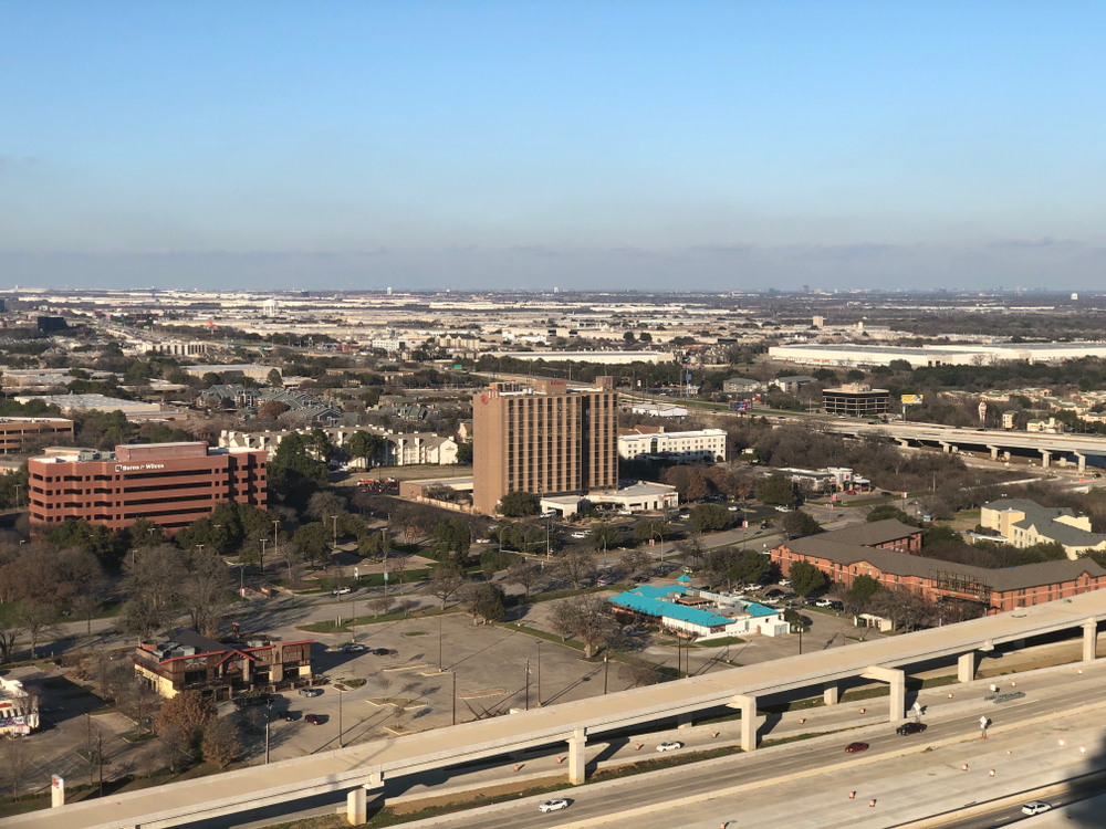 Aerial view of the city of Arlington, Texas