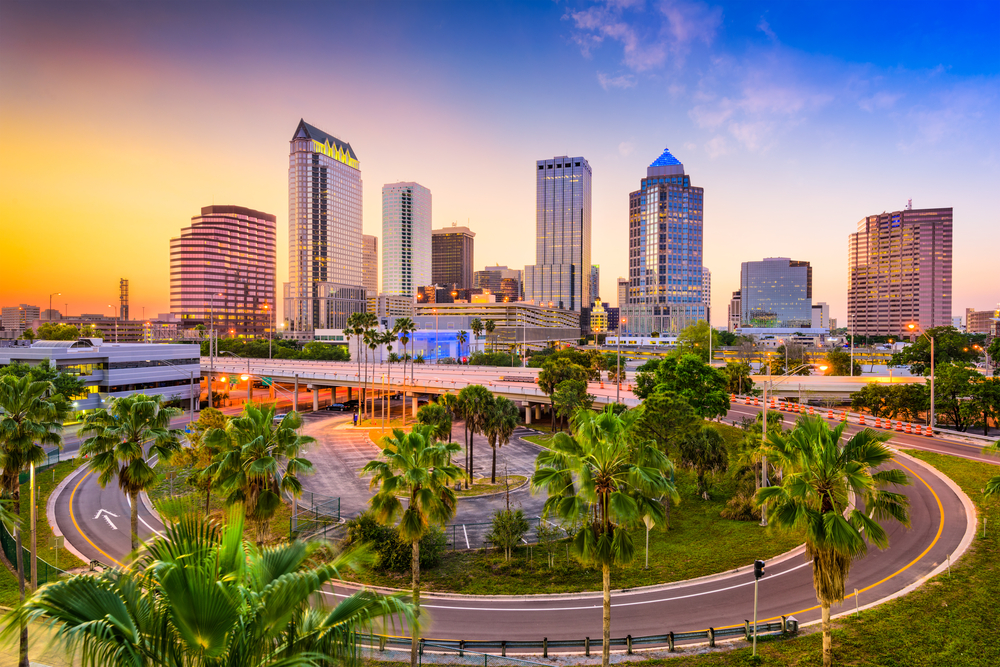 Downtown skyline of Tampa, Florida, USA