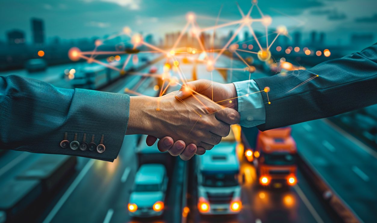 Two people hand shake