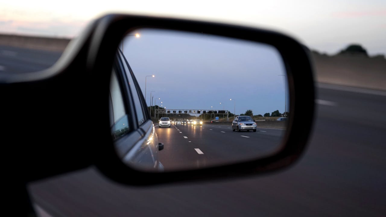 Black Side Mirror view.