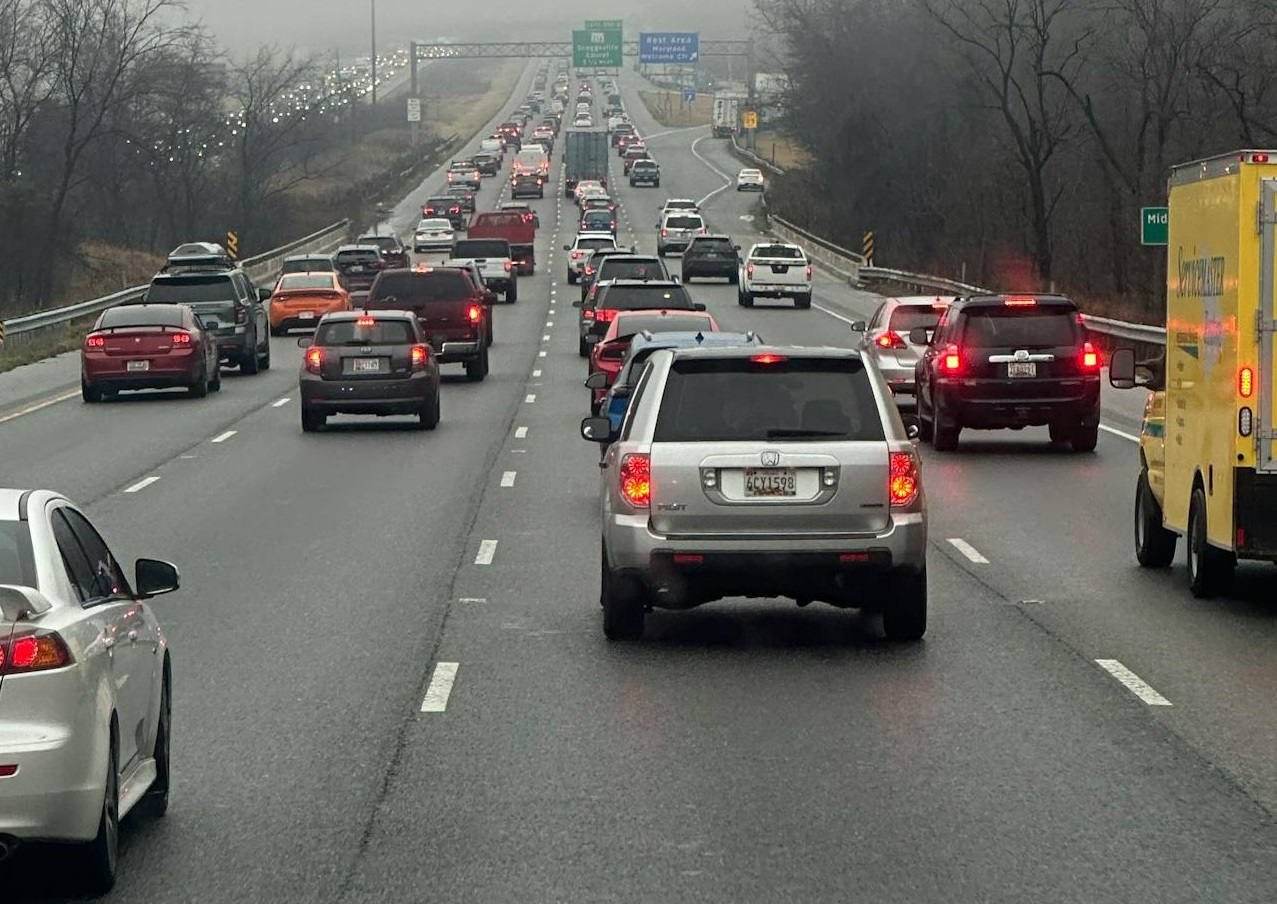 Cars on a Busy Highway.