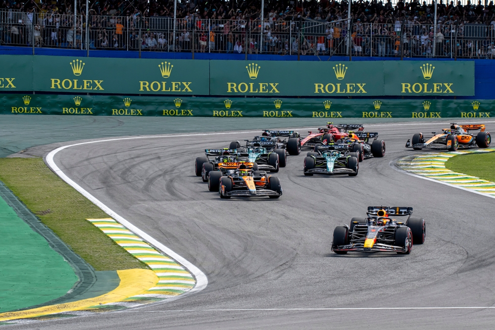Max Verstappen, from Netherlands competes at Interlagos Circuit