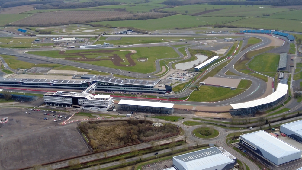 Aerial View of the Silverstone F1 Formula One Circuit England UK
