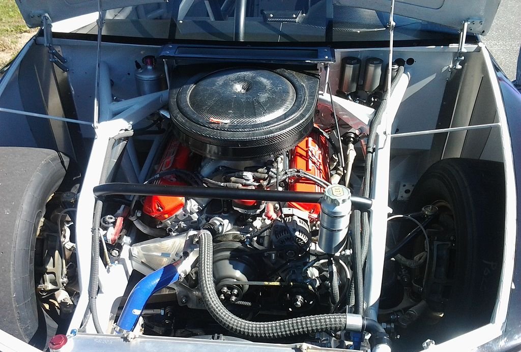 Engine of Denny Hamlin's Toyota