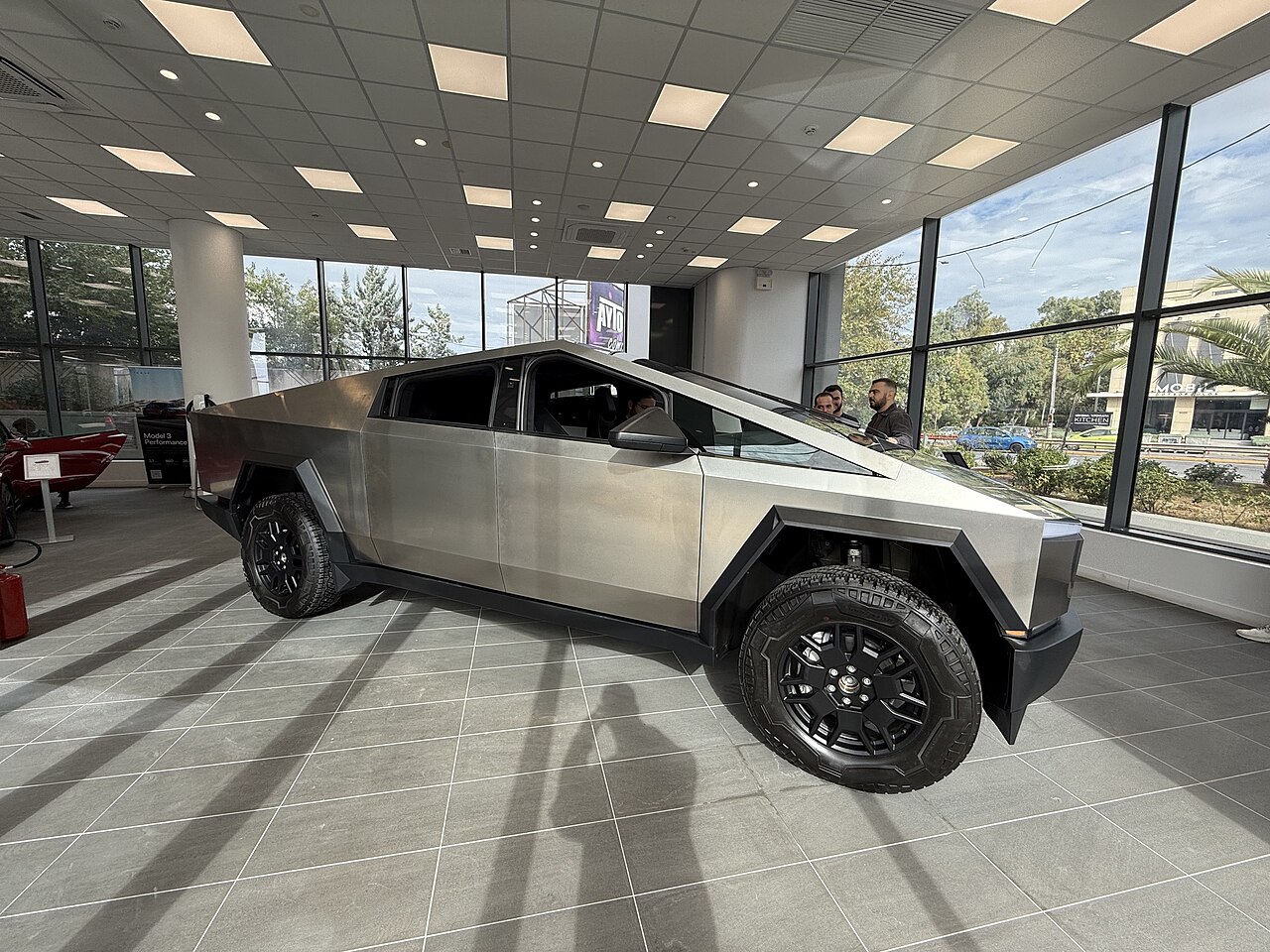 Tesla Cybertruck - Side - Tesla Store Athens 2024