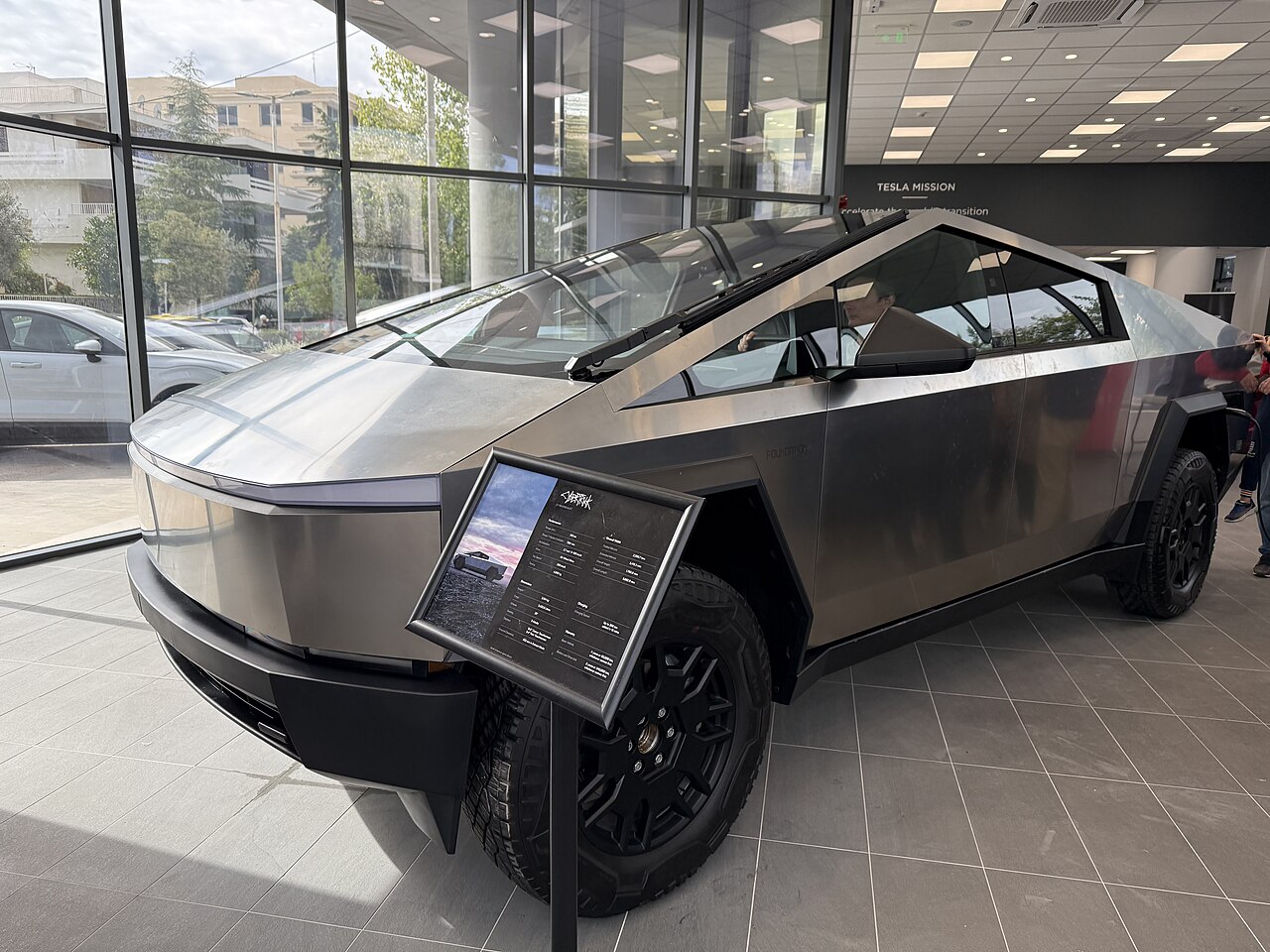 Tesla Cybertruck at Tesla Store Athens - 2024