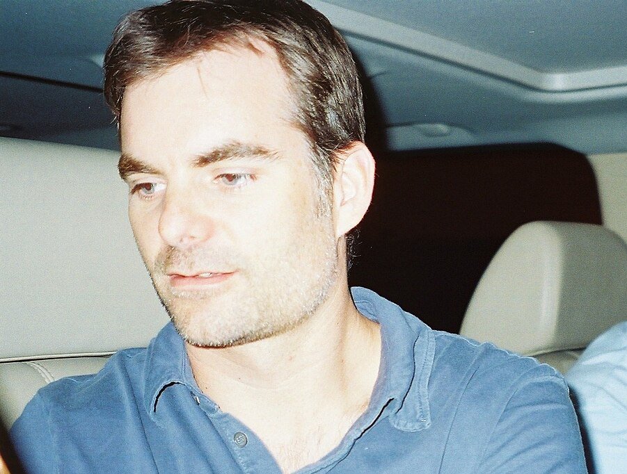Jeff Gordon in a blue shirt