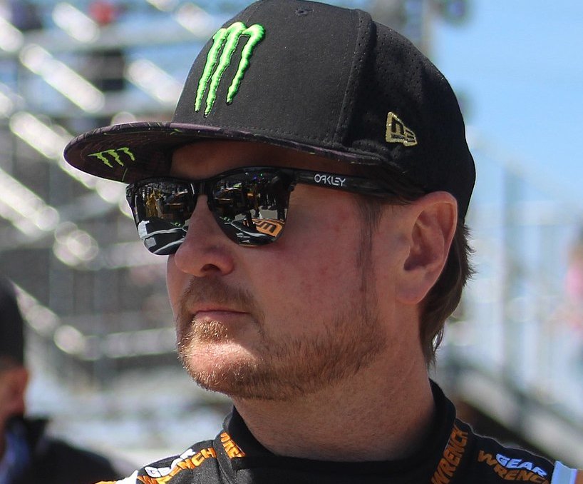 NASCAR racer Kurt Busch wearing a black cap