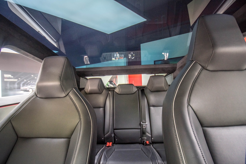 2024 Tesla Cybertruck interior a battery electric medium duty full-size pickup truck