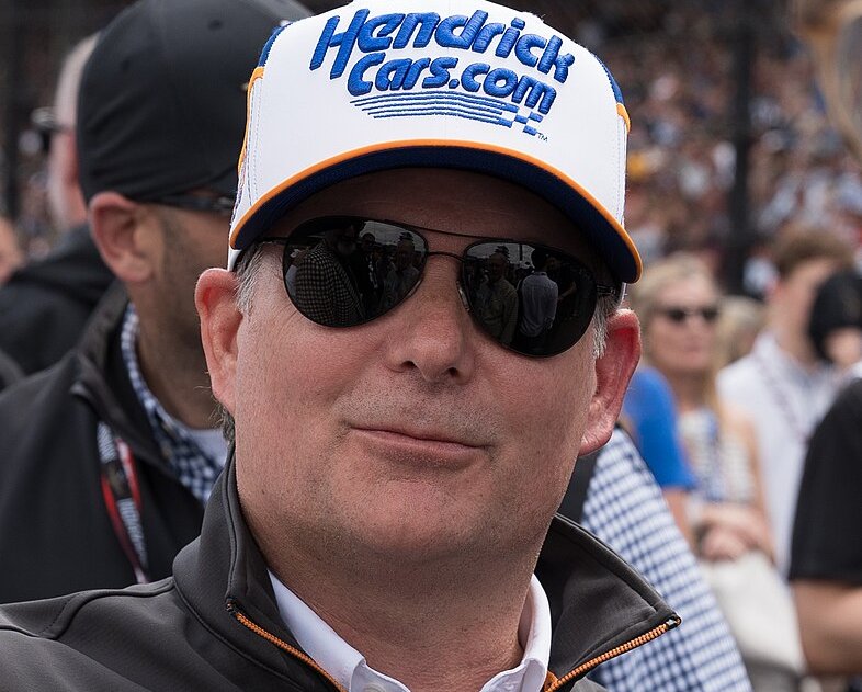 Jeff Gordon in a black jacket