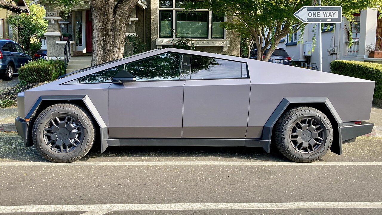 Tesla Cybertruck on the street  - 2024