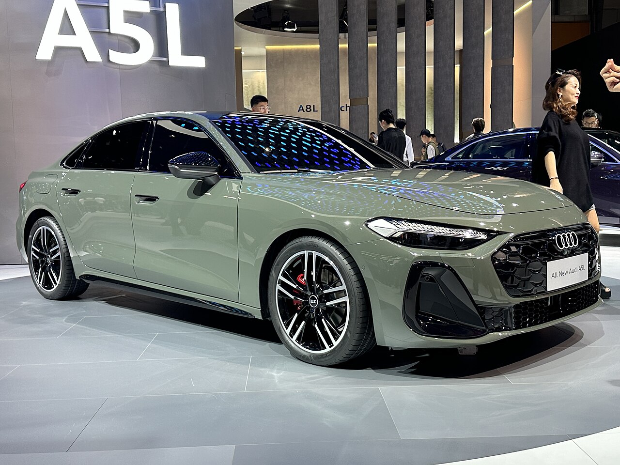 Light green Audi A5L.