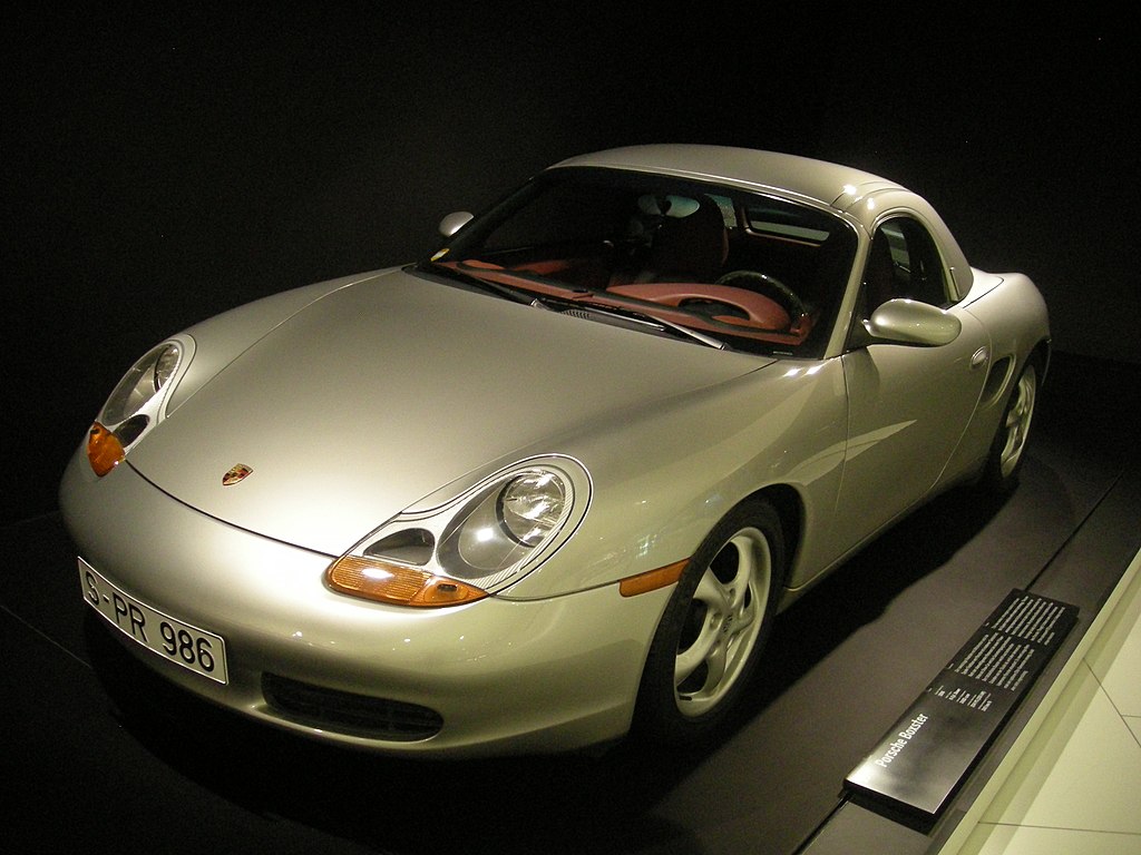 Close Up Photo of A 1996 Porsche Boxster inside the Porsche Museum