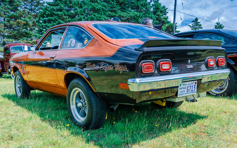 1972 Orange and black Chevrolet Vega V8