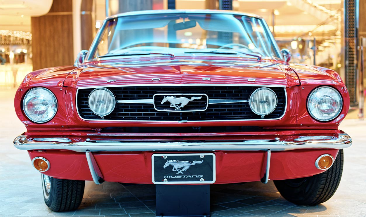 The 1964 White Ford Mustang