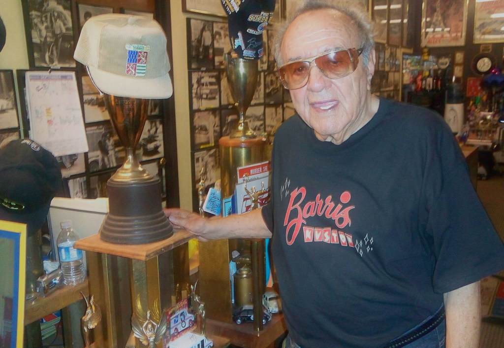 George Barris poses for a portrait at Barris Kustom Industries